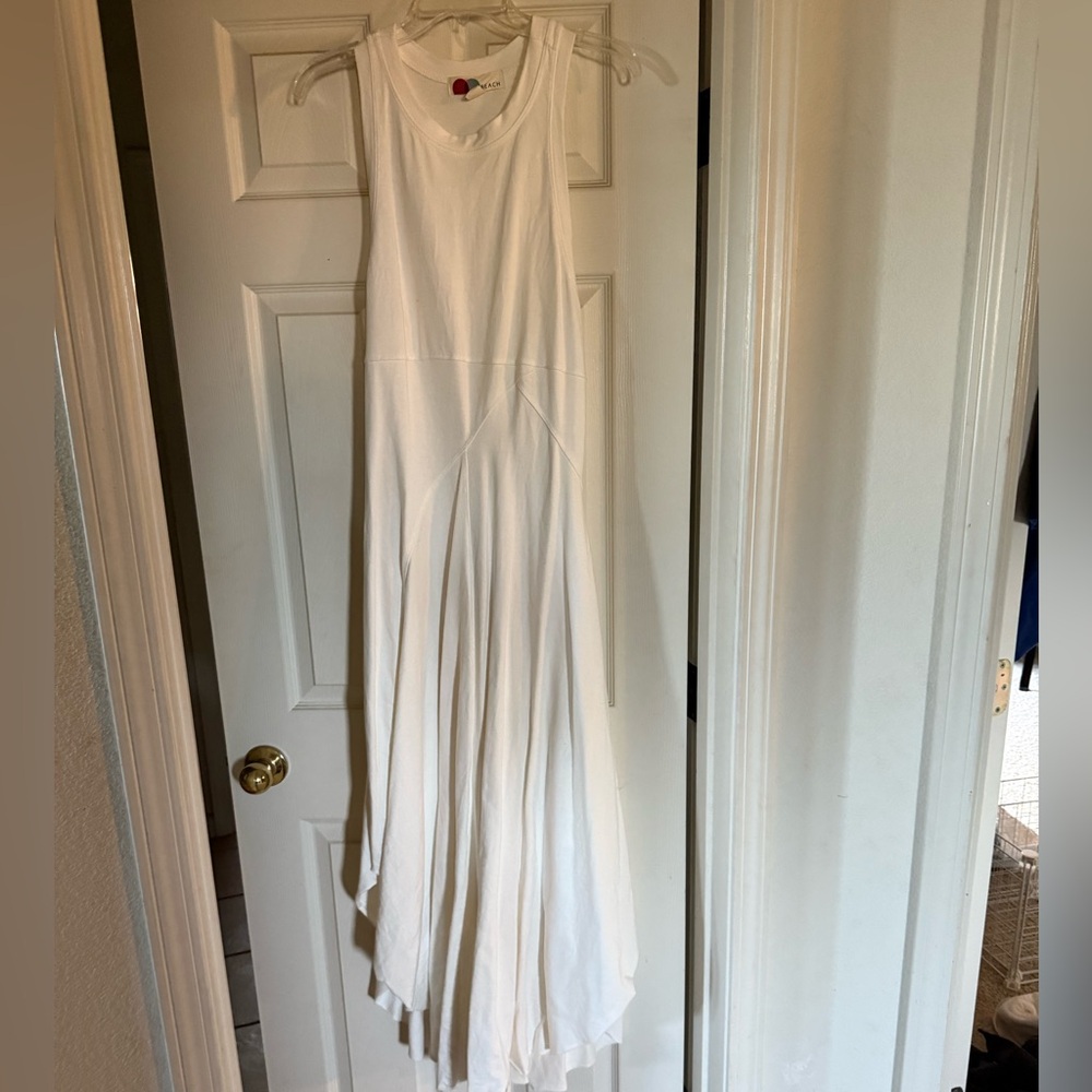 Free People cream/white razer back dress